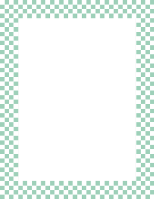Seafoam Green and White Mini Checkered Border