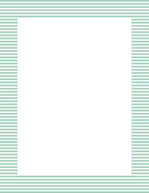 Seafoam Green And White Mini Horizontal Striped Border