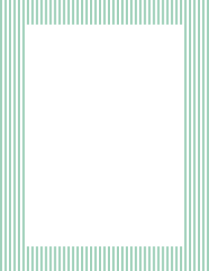 Seafoam Green And White Mini Vertical Striped Border