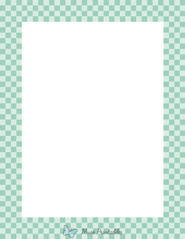 Seafoam Green Mini Checkered Border