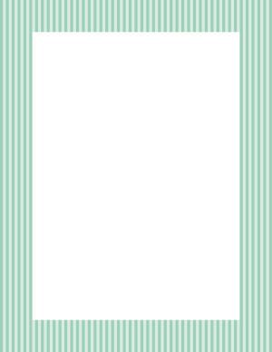Seafoam Green Mini Vertical Striped Border