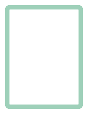 Seafoam Green Rounded Thick Line Border