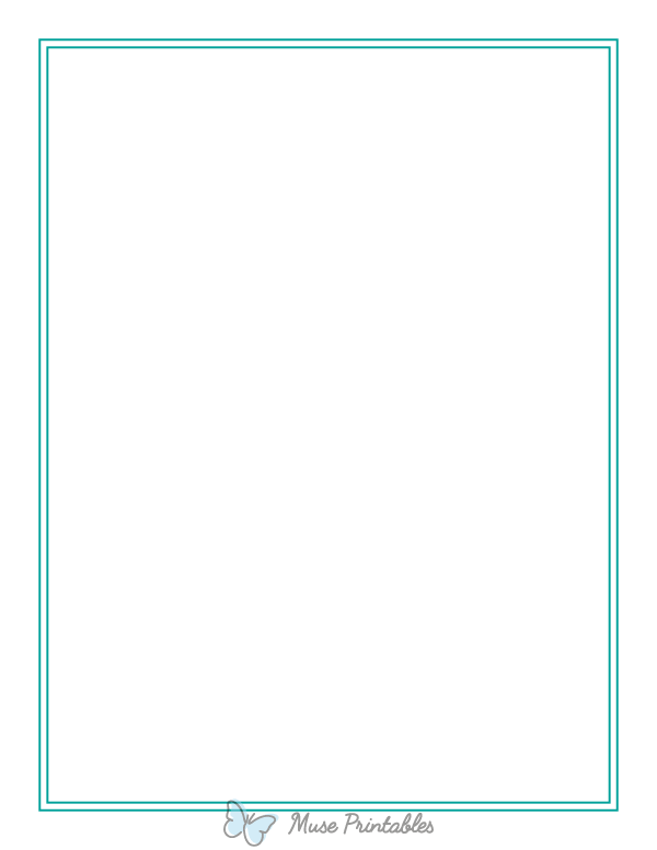 Teal Double Line Border