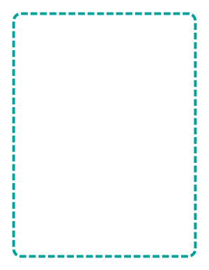 Teal Rounded Medium Dashed Line Border