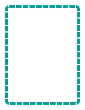 Teal Rounded Thick Dashed Line Border