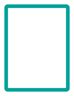 Teal Rounded Thick Line Border