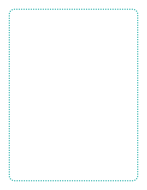Teal Rounded Thin Dotted Line Border