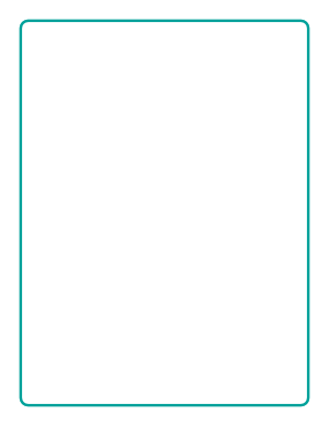 Teal Rounded Thin Line Border