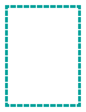 Teal Thick Dashed Line Border
