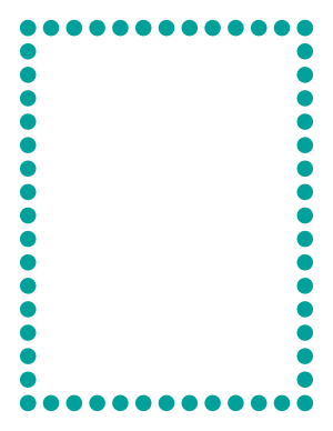 Teal Thick Dotted Line Border