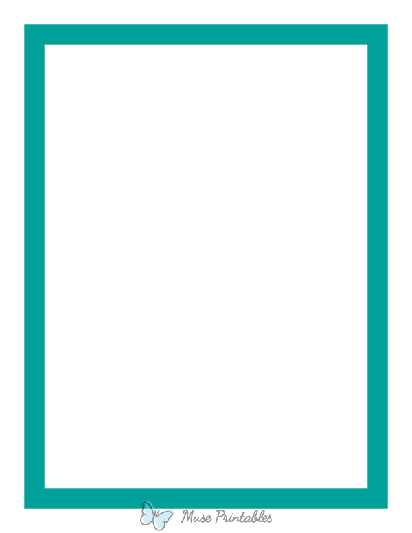Teal Thick Line Border