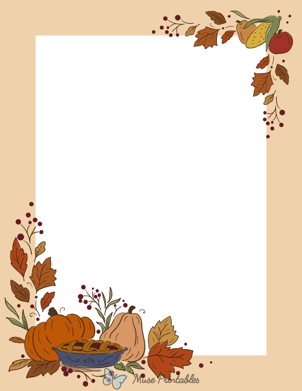 Thanksgiving Corner Border