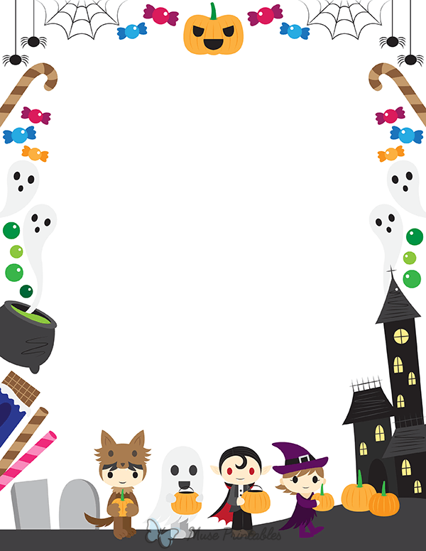Printable Trick Or Treat Page Border