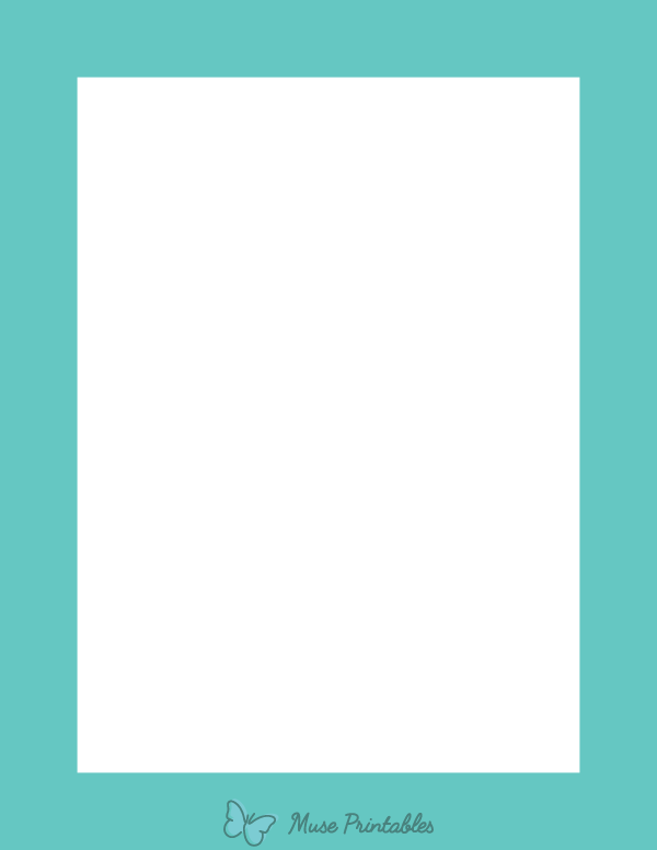 Turquoise Solid Border