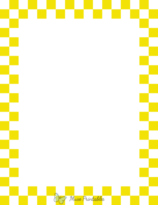 White and Yellow Checkered Border