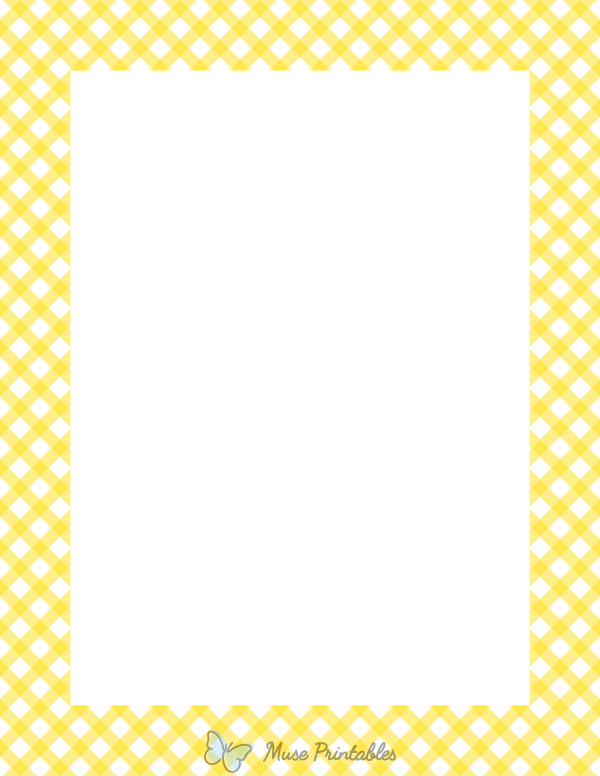 White And Yellow Diagonal Gingham Border