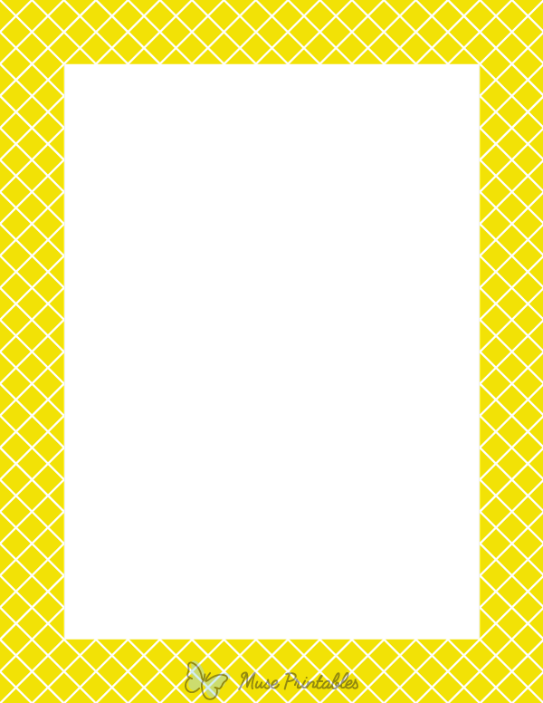 White and Yellow Lattice Border