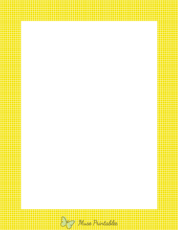 White and Yellow Pin Check Border
