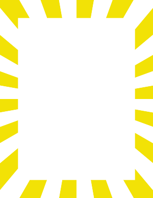 White and Yellow Starburst Border