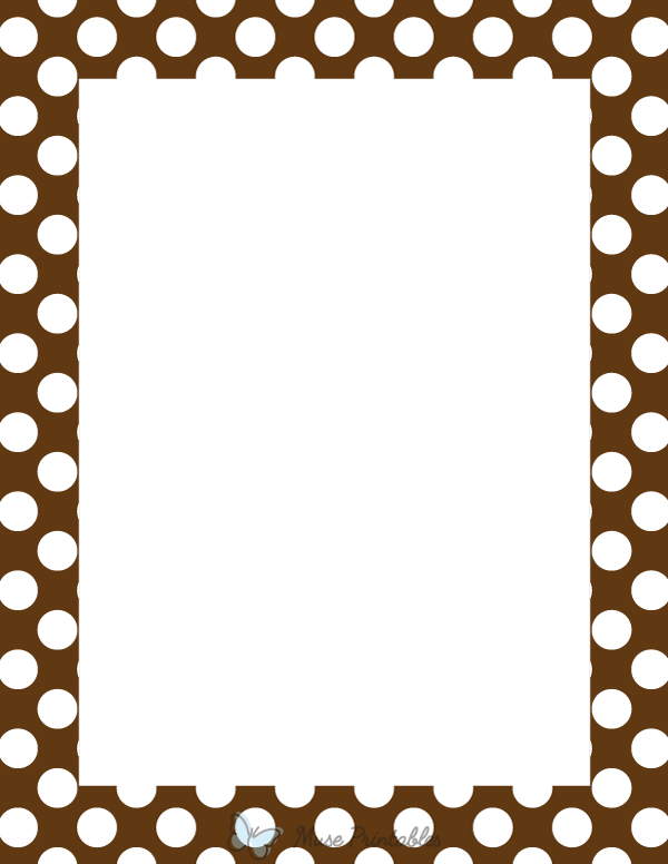 Free Printable Black And White Polka Dot Border Template For 8 1 2 X 11 Page