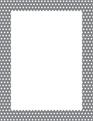White on Gray Mini Polka Dot Border