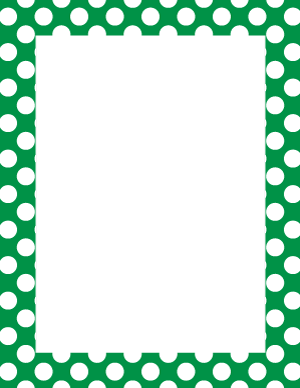 White on Green Polka Dot Border