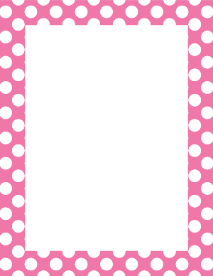 White on Pink Polka Dot Border