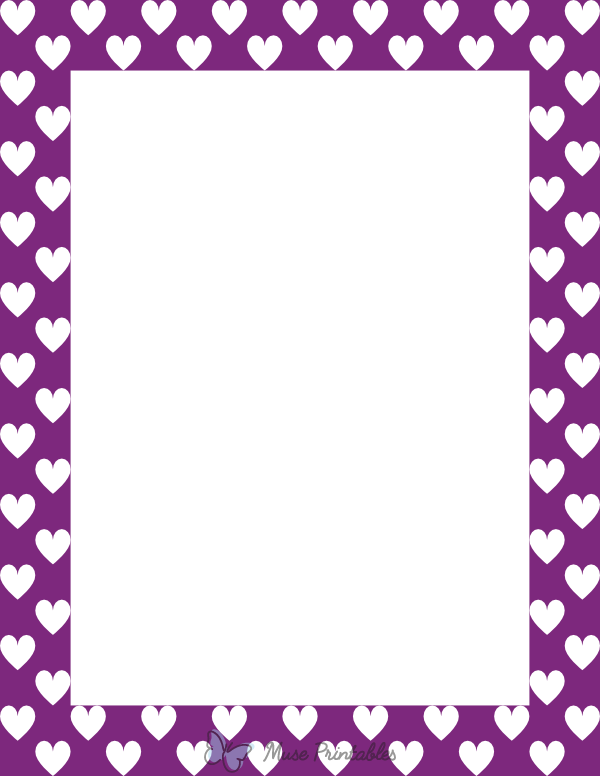 purple heart borders