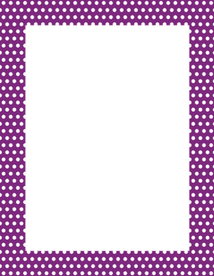White on Purple Mini Polka Dot Border