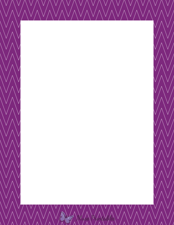White on Purple Pinstripe Chevron Border