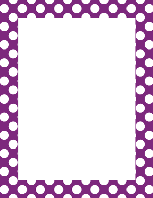 White on Purple Polka Dot Border