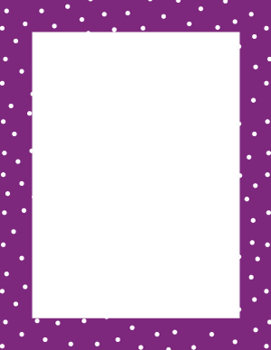 White on Purple Random Mini Polka Dot Border