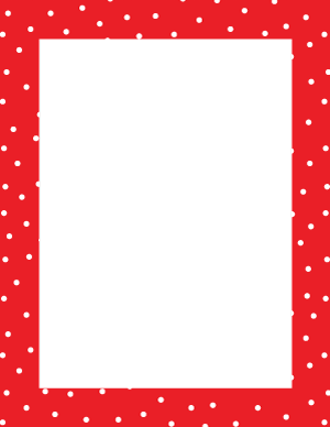 White on Red Random Mini Polka Dot Border
