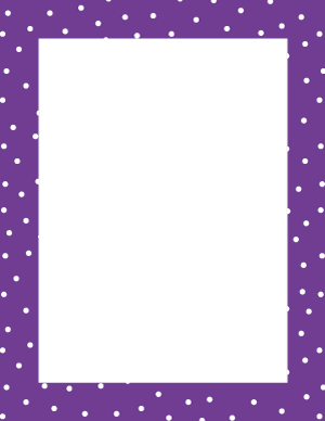 White on Violet Random Mini Polka Dot Border