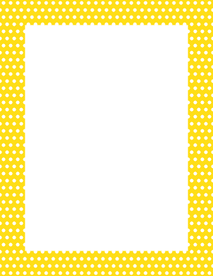 White on Yellow Mini Polka Dot Border