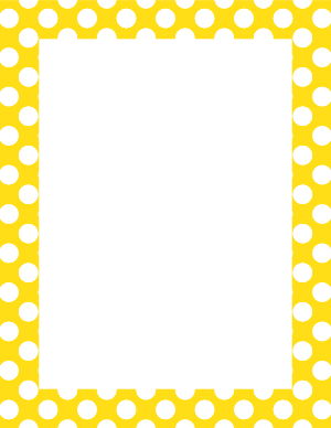 White on Yellow Polka Dot Border