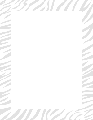 White Zebra Print Border