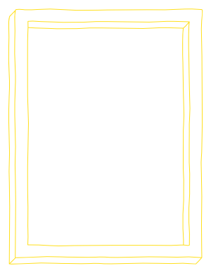 Yellow 3d Doodle Frame Border