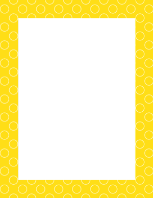 Yellow Circle Polka Dot Border