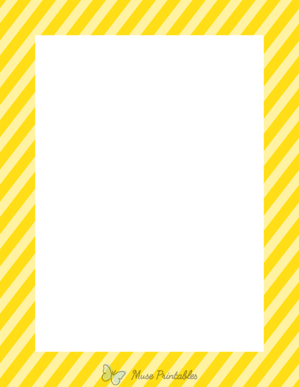 Yellow Diagonal Striped Border
