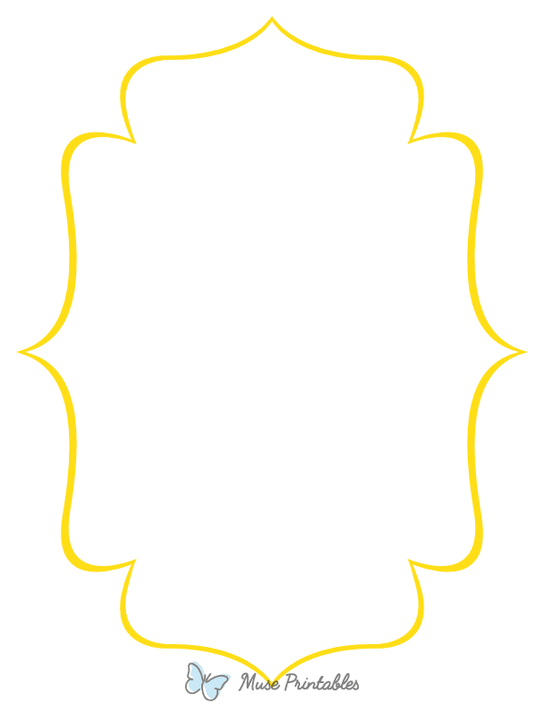 Yellow Elegant Bracket Frame Border