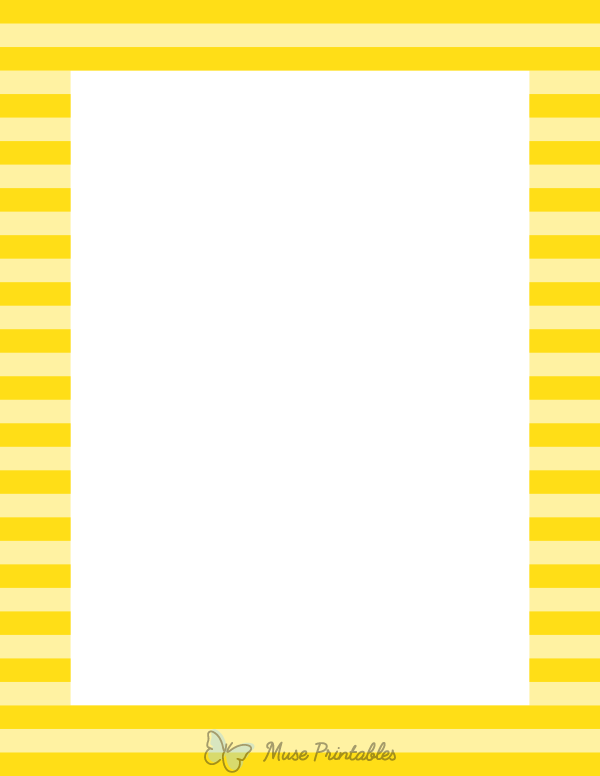Yellow Horizontal Striped Border