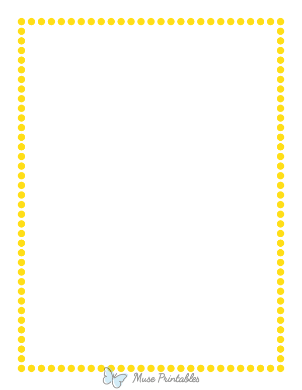Yellow Medium Dotted Line Border