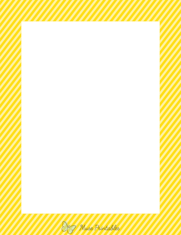 Yellow Mini Diagonal Striped Border