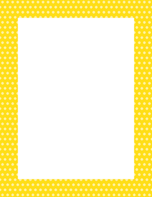 Yellow Mini Polka Dot Border