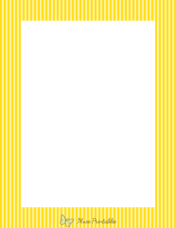 Yellow Mini Vertical Striped Border