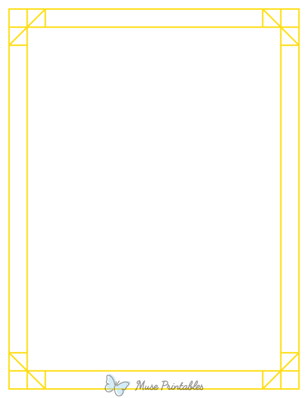 Yellow Modern Frame Border
