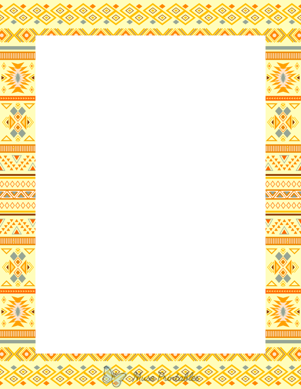 printable-yellow-native-american-page-border