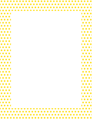 Yellow on White Mini Polka Dot Border