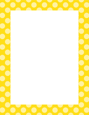 Yellow Polka Dot Border